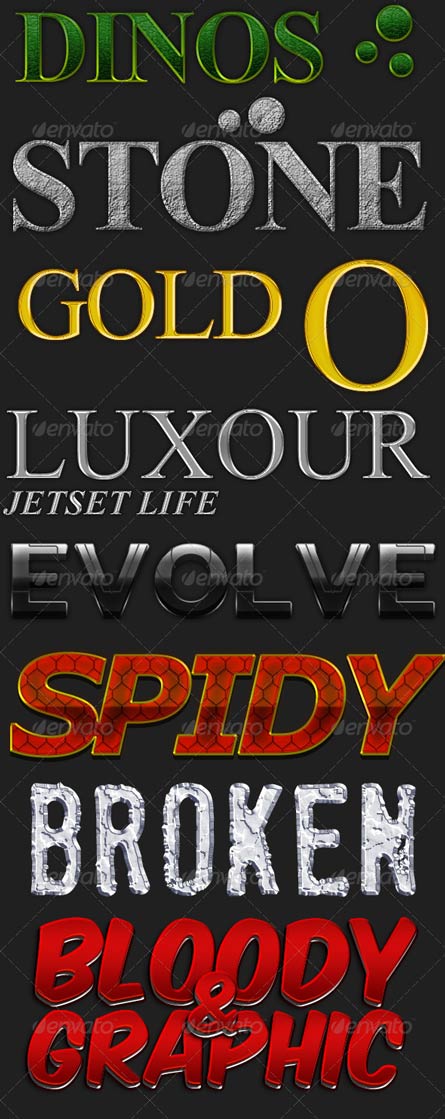 Premium Text Styles Bundle-65 Photoshop Styles Premium Text Styles Bundle-65 Photoshop Styles
