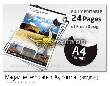 24 Pages Magazine Template in A4 Format 24 Pages Magazine Template in A4 Format