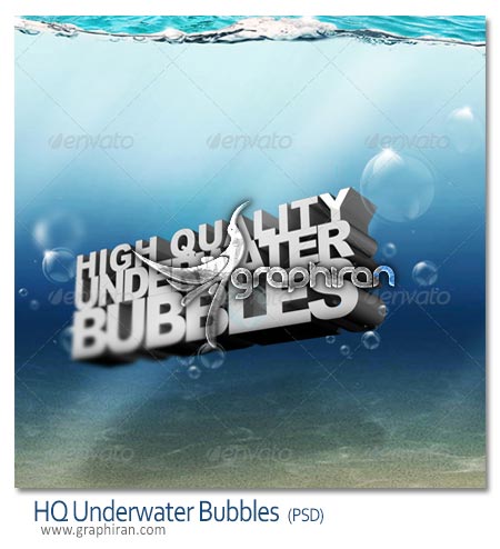 HQ Underwater Bubbles PSD حباب آب لایه باز