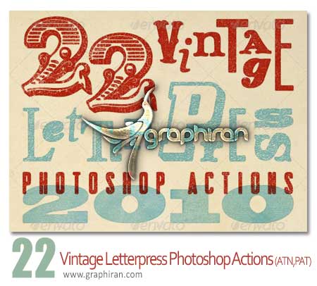 Vintage Letterpress Photoshop Actions Vintage Letterpress Photoshop Actions