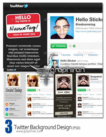 Twitter Background Bundle Twitter Background Bundle
