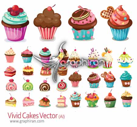 وکتور کیک و شیرینی وکتور کیک و شیرینی