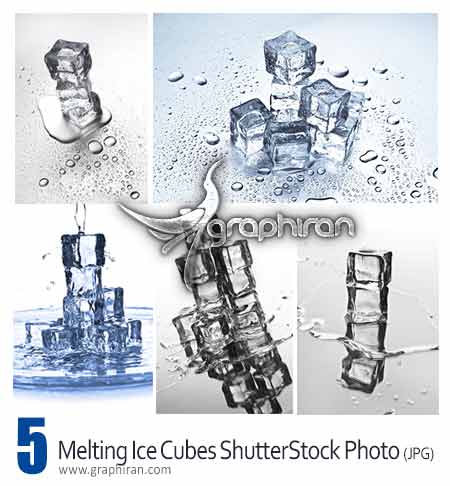 عکس شاتراستوک مکعب یخ در حال آب شدن عکس شاتراستوک مکعب یخ در حال آب شدن