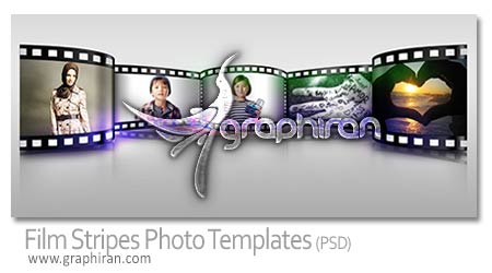 Film Stripes Photo Templates PSD Film Stripes Photo Templates PSD