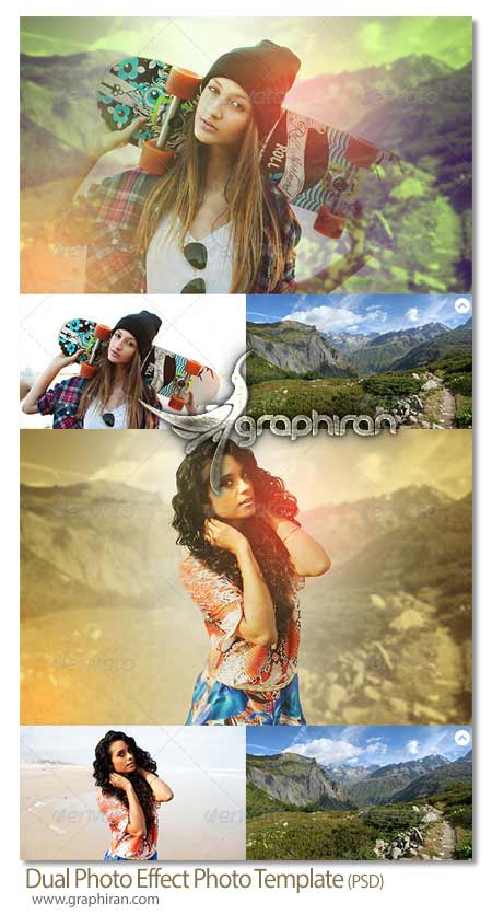 Dual Photo Effect Photo Template