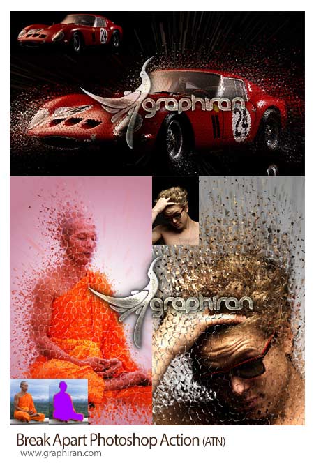 Break Apart Photoshop Action