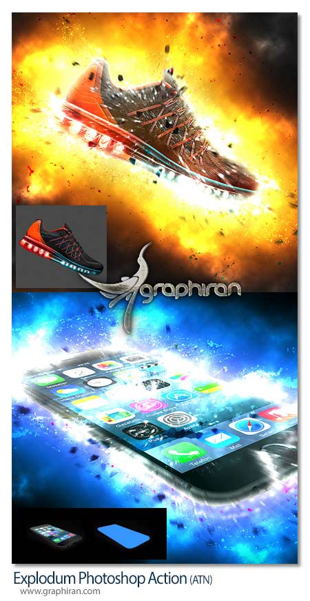 Explodum Photoshop Action