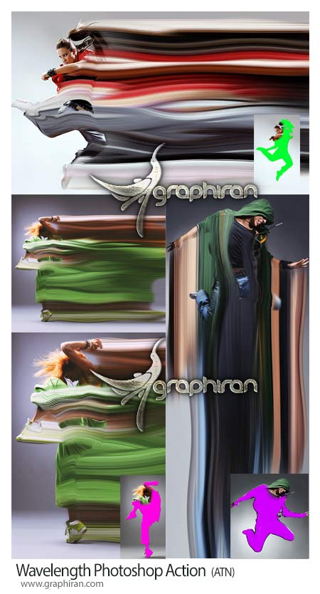 اکشن فتوشاپ ساخت افکت خطوط موجی شکل
