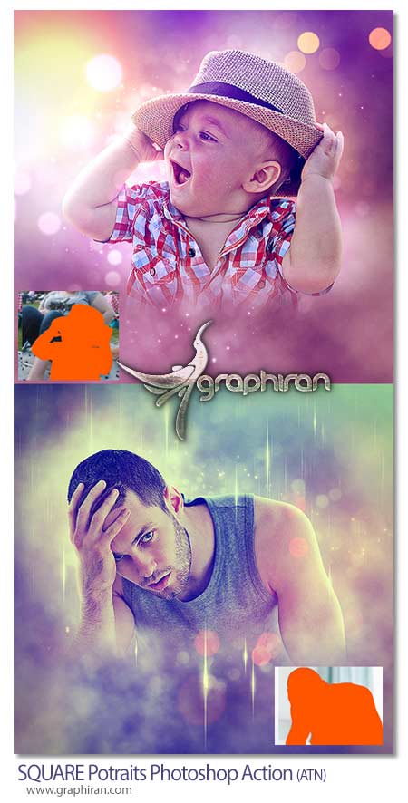 اکشن فتوشاپ افکت پرتره هنری