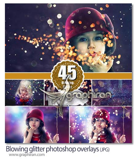 Blowing Glitter Photoshop Overlays
