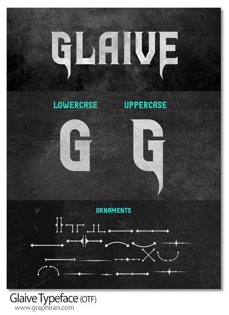 فونت انگلیسی Glaive Typeface
