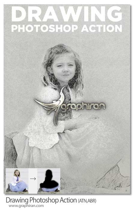 اکشن فتوشاپ ایجاد افکت نقاشی زیبا