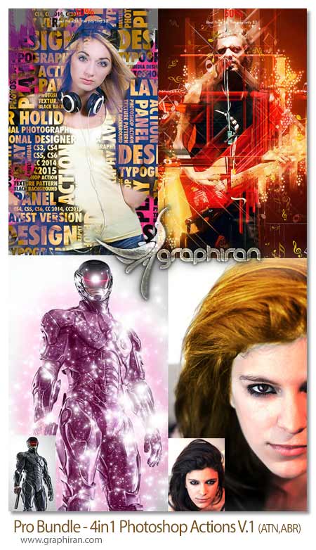 4in1 Photoshop Actions Bundle