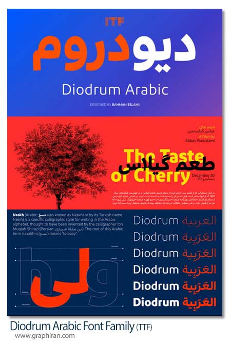 فونت فارسی و عربی دیودروم