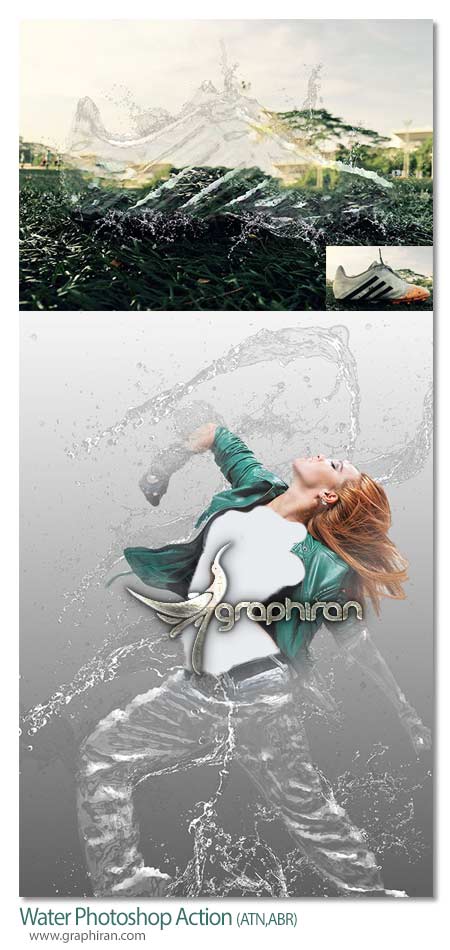 اکشن فتوشاپ تبدیل عکس به آب شفاف