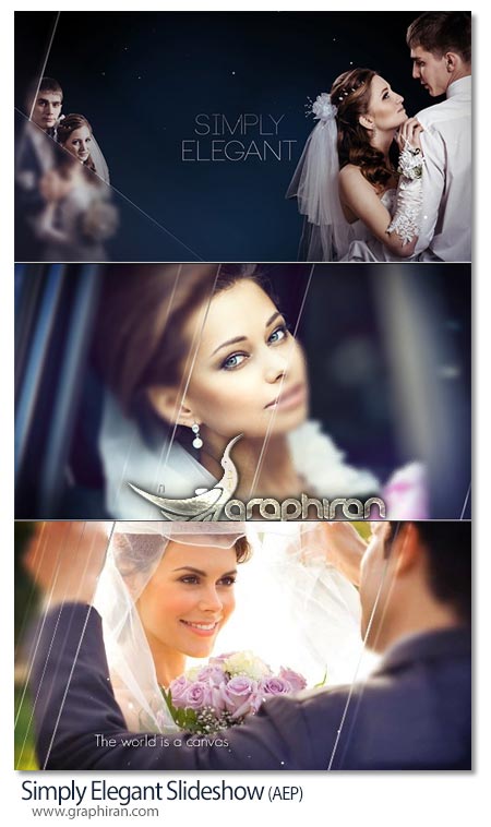 پروژه افتر افکت اسلایدشو عکس عروس و داماد