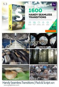 دانلود 3300 ترانزیشن افتر افکت Videolancer's Transitions for After Effects V10.1 Handy Seamless Transitions Pack & Script 5.3