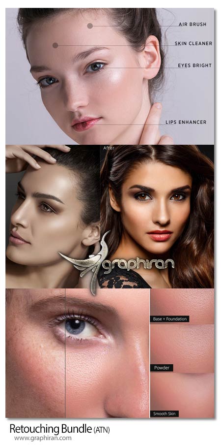 اکشن فتوشاپ کاربردی روتوش عکس پرتره