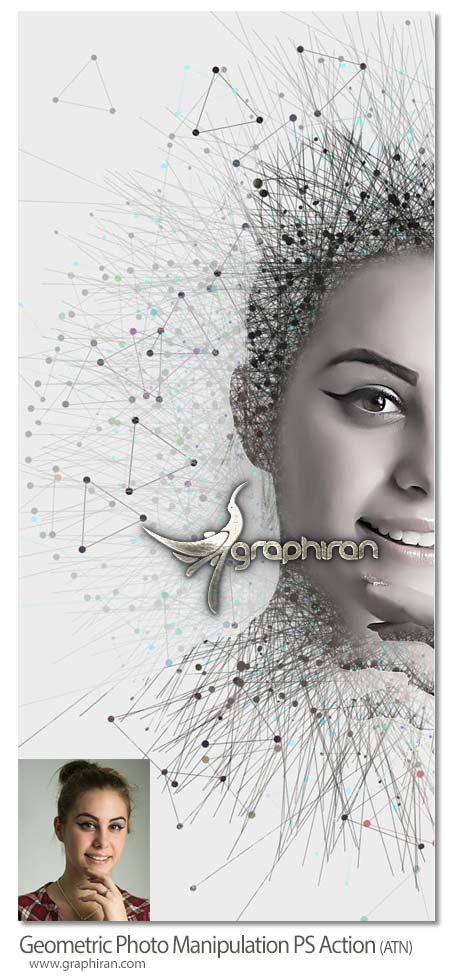اکشن فتوشاپ طرح های هندسی در عکس