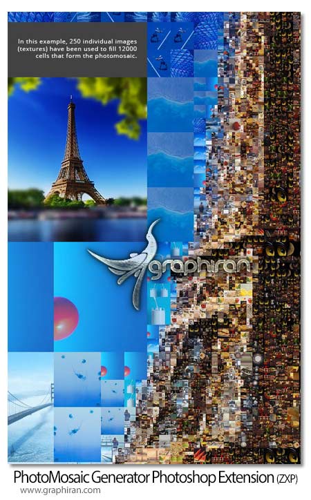 پلاگین فتوشاپ ساخت تصاویر موزاییکی