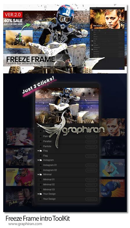 دانلود اسکریپت افترافکت Freeze Frame intro ToolKit v2