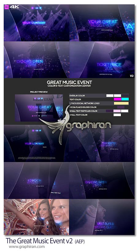 دانلود پروژه آماده افترافکت مراسم جشن موسیقی The Great Music Event v2