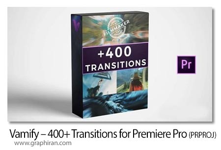 دانلود 400+ ترانزیشن متنوع پریمیر Vamify 400+ Transitions for Premiere Pro