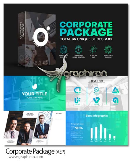 دانلود پکیج موشن گرافیک تجاری و شرکتی افترافکت Corporate Package V.02