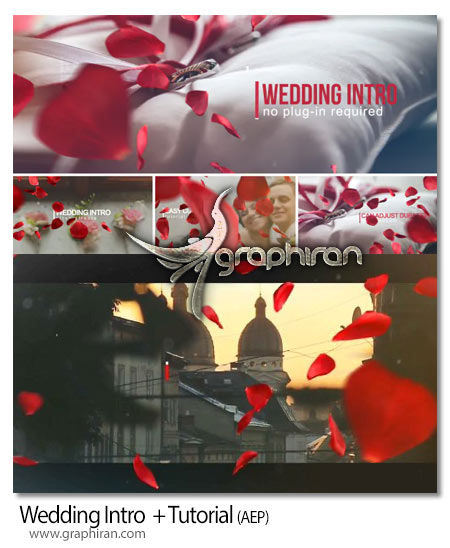 دانلود پروژه افترافکت اینترو کلیپ عروسی با ریختن گلبرگ Wedding Intro