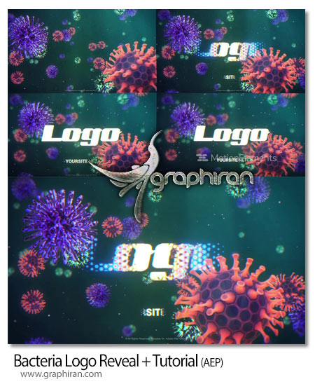 دانلود پروژه افترافکت لوگو و ویروس کرونا Bacteria Logo Reveal