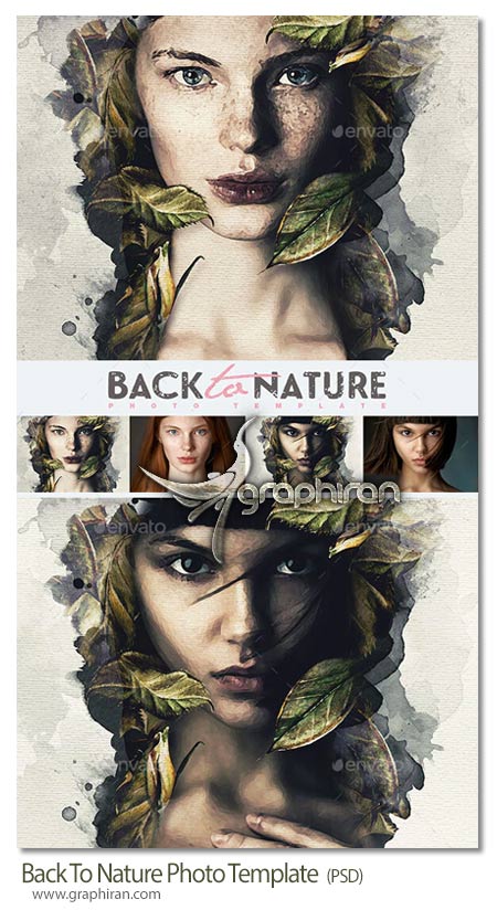 قالب عکس آماده بازگشت به طبیعت Back To Nature Photo Template