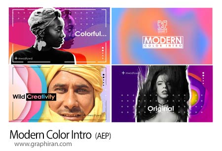 دانلود پروژه آماده افترافکت اینترو مدرن رنگی Modern Color Intro