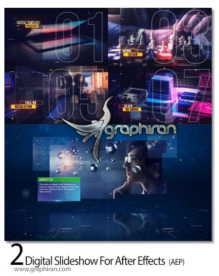 دانلود 2 پروژه آماده افترافکت اسلایدشو دیجیتال Digital Slideshow