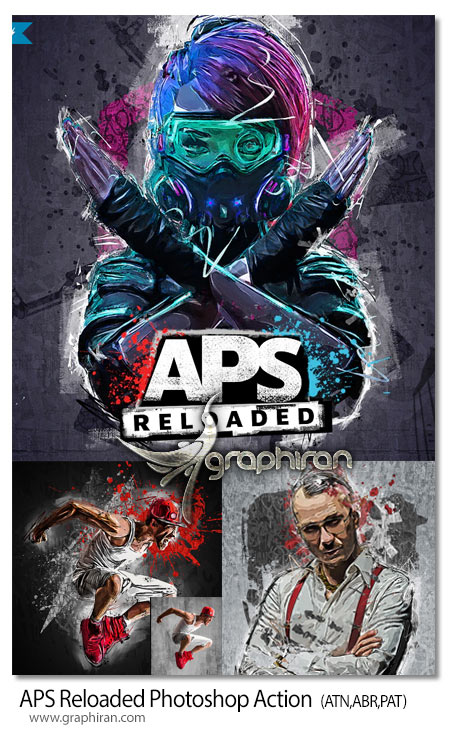 اکشن فتوشاپ افکت عکس گرافیکی حرفه ای APS Reloaded Photoshop Action