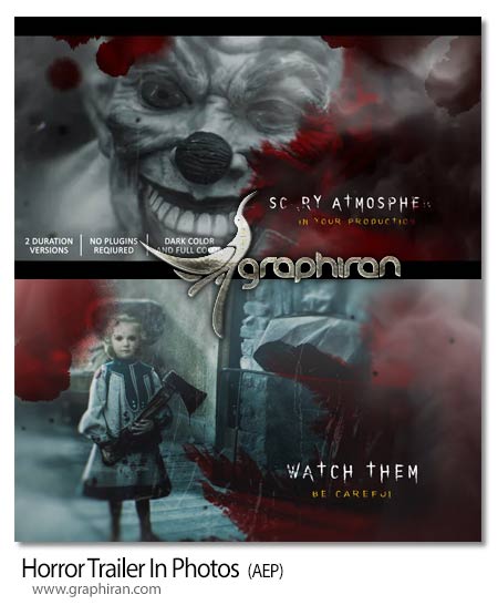 دانلود پروژه افترافکت تریلر ترسناک Horror Trailer In Photos