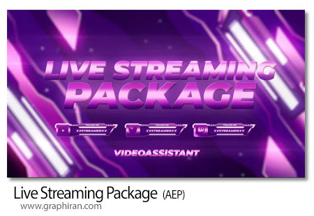 دانلود پروژه افترافکت پکیج پخش زنده و لایو استریم Live Streaming Package