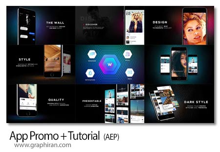 دانلود پروژه آماده افترافکت پرومو معرفی اپلیکیشن موبایل App Promo