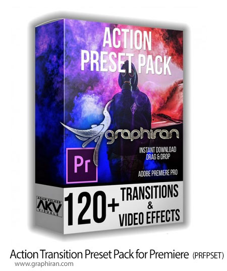 دانلود 120 پریست اکشن پریمیر Akvstudios – Action Transition Preset Pack for Premiere