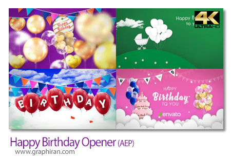 دانلود پروژه آماده افترافکت جشن تولد Happy Birthday Opener