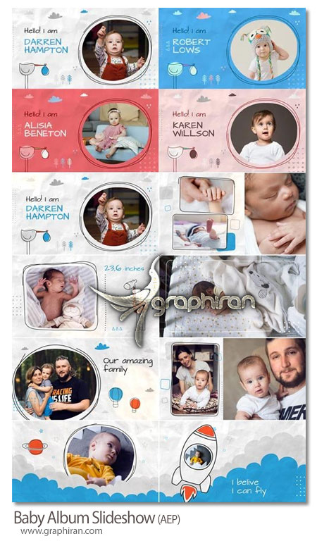 دانلود پروژه آماده افترافکت اسلایدشو آلبوم کودک