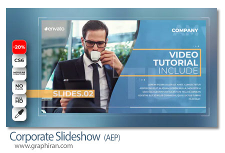 دانلود پروژه آماده افترافکت اسلایدشو شرکتی و تجاری Corporate Slideshow