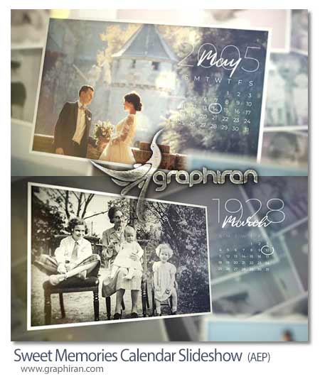 پروژه افترافکت اسلایدشو تقویم خاطرات