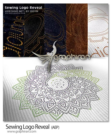 دانلود پروژه افترافکت دوختن لوگو روی پارچه