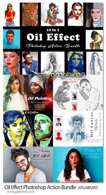 دانلود پک اکشن فتوشاپ افکت رنگ روغن