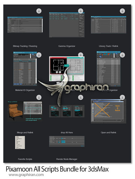 دانلود Pixamoon All Scripts Bundle for 3dsMax