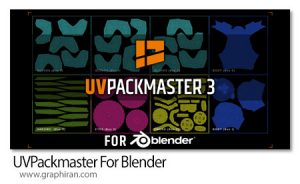 دانلود Uvpackmaster 4 v4.0.3 u1 Win/Mac/Linux افزونه Blender پک کردن نقشه های UV دانلود UVPackmaster