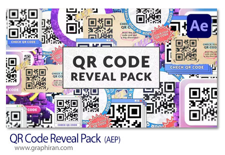 پروژه افترافکت نمایش کد QR روی عکس و فیلم