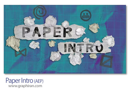 دانلود پروژه افترافکت اینترو با تصاویر کاغذ مچاله و پاره شده Paper Intro