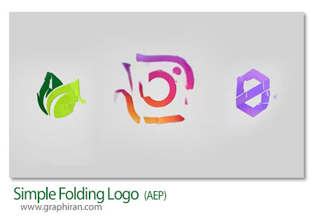 پروژه آماده افترافکت تا شدن لوگو ساده Simple Folding Logo