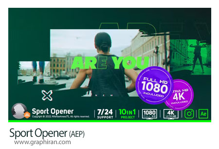 دانلود پروژه افترافکت اوپنر ورزشی Sport Opener